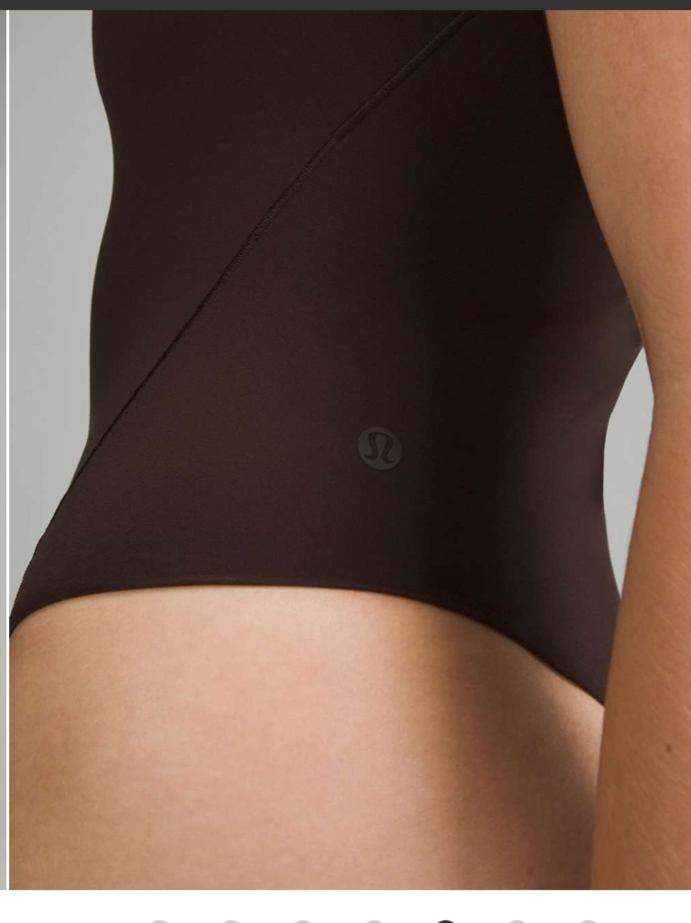 Lululemon Bodysuit  Wundermost Ultra-Soft Nulu Mockneck Sleeveless Brown Size XL - Picture 3 of 13